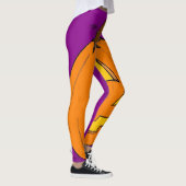 Halloween Jack o' Lantern Paarse Leggings (Rechts)