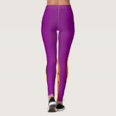 Halloween Jack o' Lantern Paarse Leggings (Achterkant)