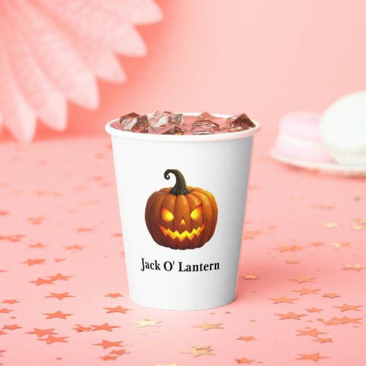 Halloween Jack O' Lantern Paper Cup Papieren Bekers (Insitu)