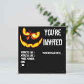 Halloween Jack O Lantern Party Invitation Kaart (Staand voorkant)