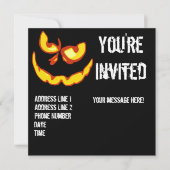 Halloween Jack O Lantern Party Invitation Kaart (Voorkant)