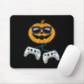 Halloween Jack O Lantern Pixelated Gaming Gamer Bo Muismat (Met muis)