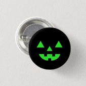 Halloween Jack O Lantern Pompoen Gezicht Groen Ronde Button 3,2 Cm (Voorkant /achterkant)
