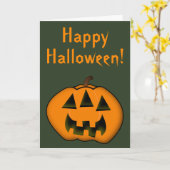 Halloween Jack-o'-Lantern pompoen met 3 ogen Kaart (Gele Bloem)