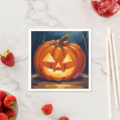Halloween Jack-O-Lantern Pompoen Servet (Insitu)