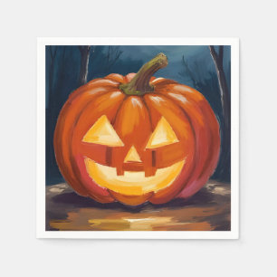 Halloween Jack-O-Lantern Pompoen Servet