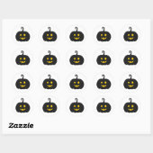 Halloween Jack-o-lantern pompoen Sticker. Ronde Sticker (Vel)