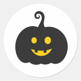 Halloween Jack-o-lantern pompoen Sticker. Ronde Sticker