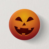 Halloween Jack O Lantern Pumpkin Button (Voorkant)