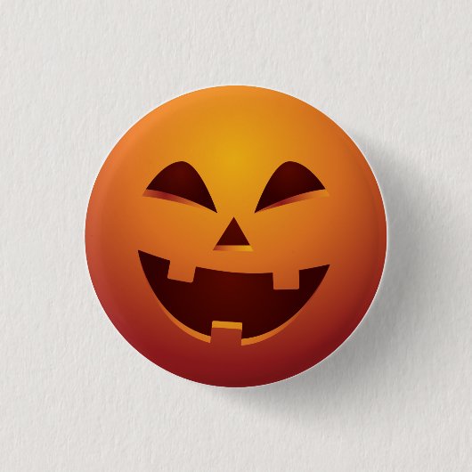 Halloween Jack O Lantern Pumpkin Button (Voorkant)