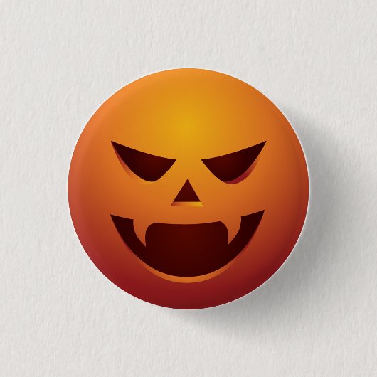 Halloween Jack O Lantern Pumpkin Button (Voorkant)