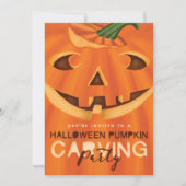 Halloween Jack-O-Lantern Pumpkin Carving Party Kaart (Voorkant)