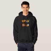 Halloween Jack O Lantern Pumpkin Cat Full Moon Hoodie (Voorkant volledig)