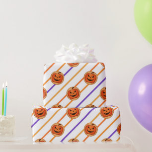Halloween Jack-O-Lantern Pumpkin Cookie Cadeaupapier