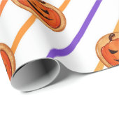 Halloween Jack-O-Lantern Pumpkin Cookie Cadeaupapier (Rol Hoek)