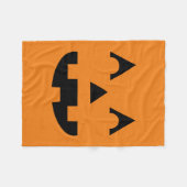 Halloween Jack O Lantern Pumpkin Face Fleece Deken (Voorkant (Horizontaal))