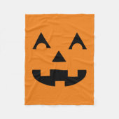 Halloween Jack O Lantern Pumpkin Face Fleece Deken (Voorkant)