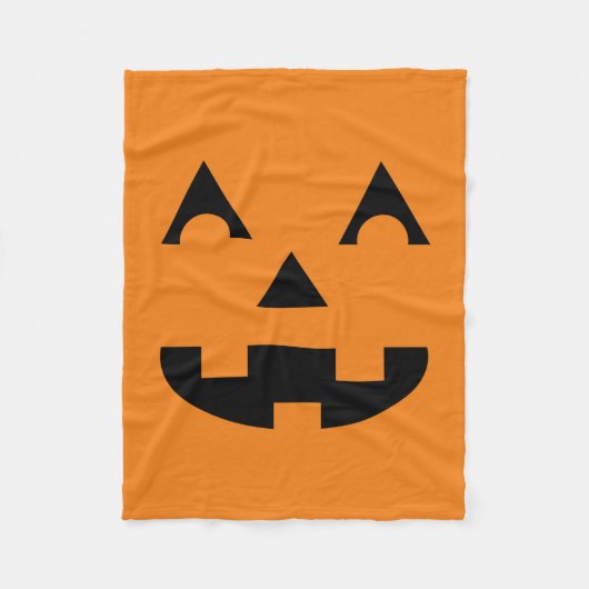 Halloween Jack O Lantern Pumpkin Face Fleece Deken (Voorkant)