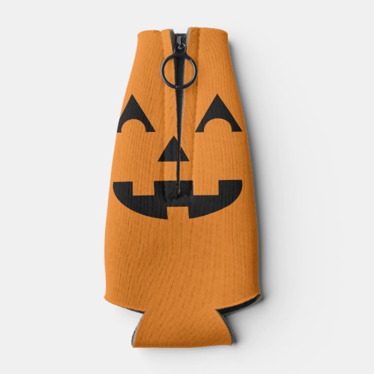 Halloween Jack O Lantern Pumpkin Face Flesjeskoeler (Achterkant)