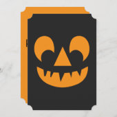Halloween Jack O Lantern Pumpkin Face Kaart (Voorkant / Achterkant)