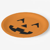 Halloween Jack O Lantern Pumpkin Face Papieren Bordje (Gekanteld)