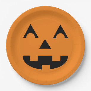 Halloween Jack O Lantern Pumpkin Face Papieren Bordje