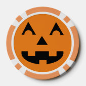 Halloween Jack O Lantern Pumpkin Face Pokerchips (Achterkant)