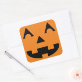 Halloween Jack O Lantern Pumpkin Face Vierkante Sticker (Envelop)