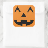 Halloween Jack O Lantern Pumpkin Face Vierkante Sticker (Tas)