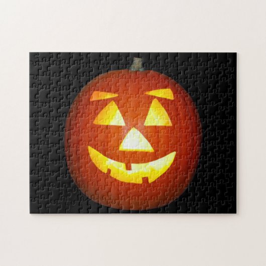 Halloween Jack o Lantern Pumpkin Legpuzzel (Horizontaal)
