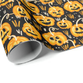 Halloween Jack O Lantern Pumpkin Patch Cadeaupapier (Rol Hoek)