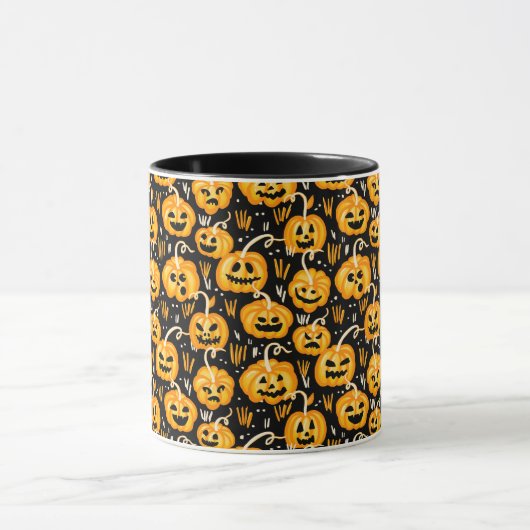 Halloween Jack O Lantern Pumpkin Patch Mok (Midden)