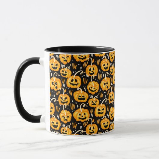 Halloween Jack O Lantern Pumpkin Patch Mok (Links)
