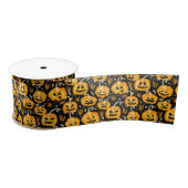 Halloween Jack O Lantern Pumpkin Patch Satijnen Lint (Spoel)