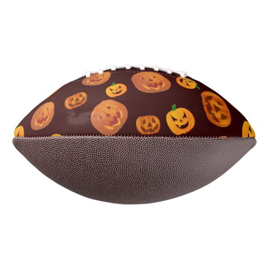 Halloween Jack-O-Lantern Pumpkin Pattern American Football (Gedraaid 270)