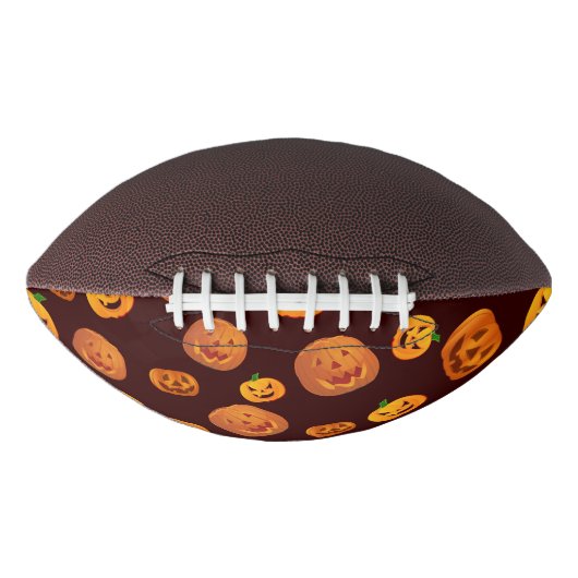 Halloween Jack-O-Lantern Pumpkin Pattern American Football (Voorkant)