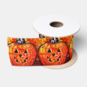 Halloween Jack-O-Lantern Pumpkin Satijnen Lint