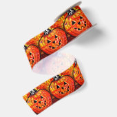 Halloween Jack-O-Lantern Pumpkin Satijnen Lint (Achterkant)