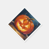 Halloween Jack-O-Lantern Pumpkin Servet (Hoek)