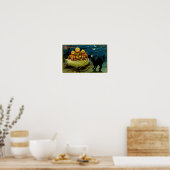 Halloween Jack-o-Lantern Pumpkin Trio Poster (Keuken)