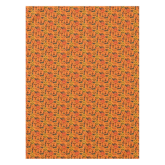 Halloween Jack-o'-lantern Pumpkins Tafelkleed (Voorkant)