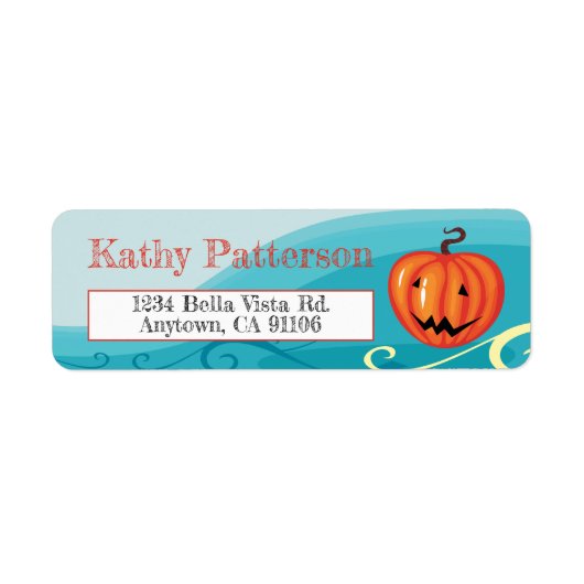 Halloween Jack O' Lantern Return Address Label (Voorkant)