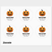 Halloween Jack-o’-Lantern – Ronde Sticker (Vel)