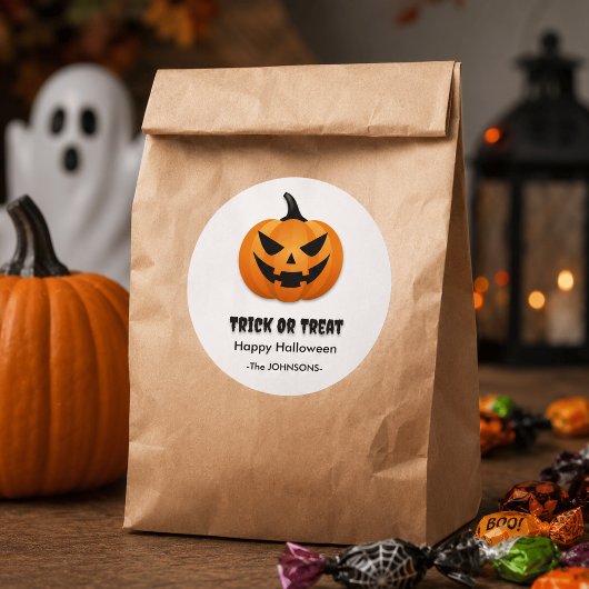 Halloween Jack-o’-Lantern – Ronde Sticker
