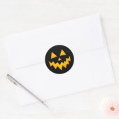 Halloween Jack o Lantern Ronde Sticker (Envelop)