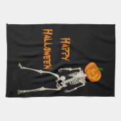 Halloween Jack O' Lantern Skelet Decoratie Theedoek (Horizontaal)