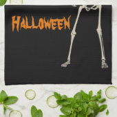 Halloween Jack O' Lantern Skeleton Decoratief Theedoek (Gevouwen)