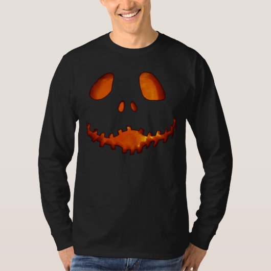 Halloween Jack-o-Lantern Skeleton Grin T-shirt (Voorkant)
