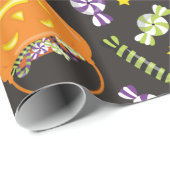 Halloween Jack o' Lantern Snoep Cadeaupapier (Rol Hoek)