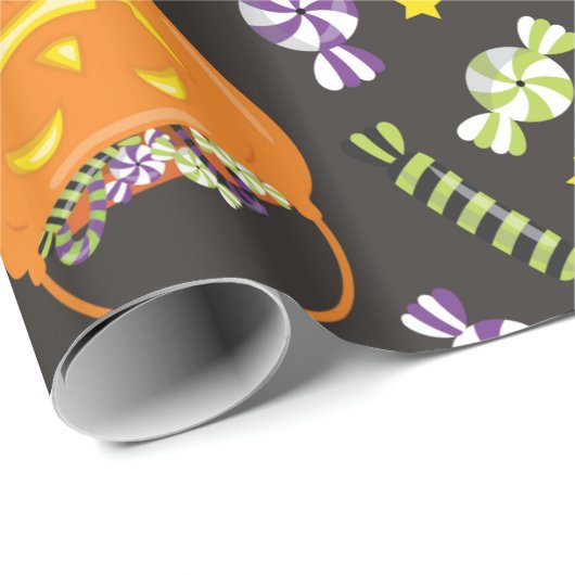 Halloween Jack o' Lantern Snoep Cadeaupapier (Rol Hoek)